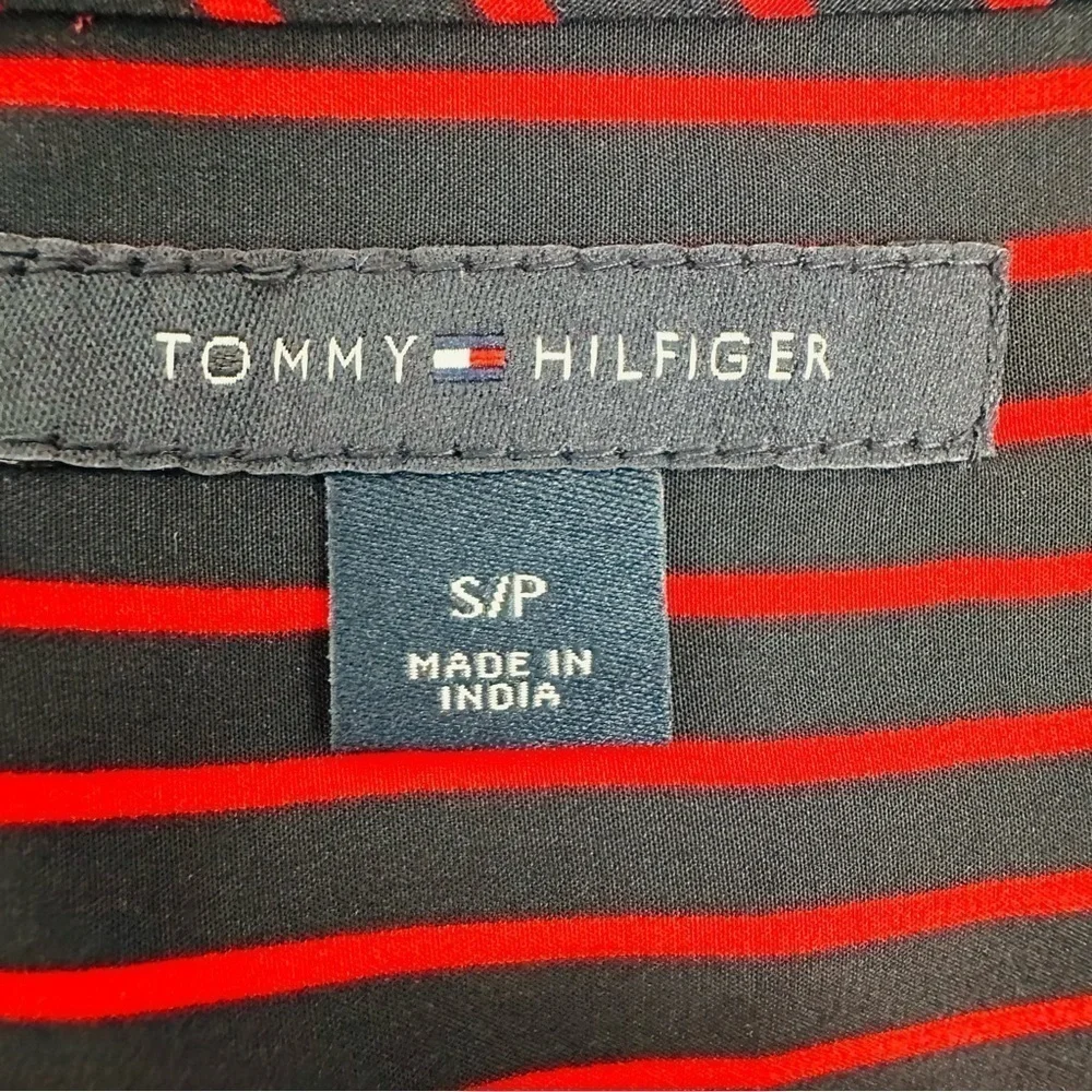 Tommy Hilfiger - Red and Blue - Sleeveless Button up Blouse Size:  S/P - Picture 6 of 10